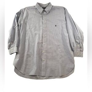 Men's Ralph Lauren Men's Classic Fit Long Sleeve Shirt Blue Check Size 2X‎ Big